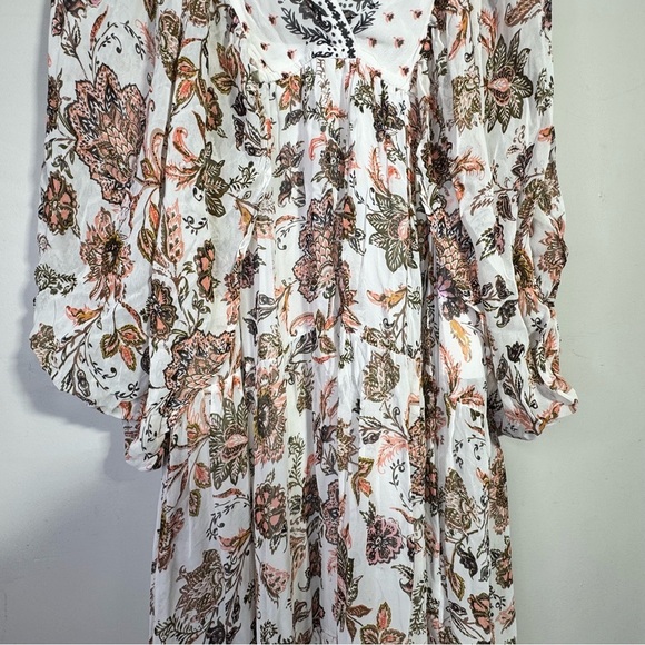 By Anthropologie V-Neck Long-Sleeve Maxi Dress Size Small - Picture 7 of 16